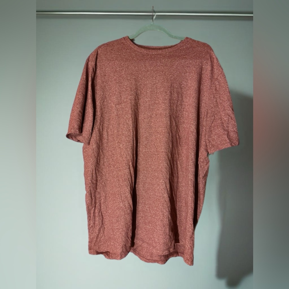 Men’s St. John’s Bay Burgundy Heather Short Sleeve Tee, Size 2XL